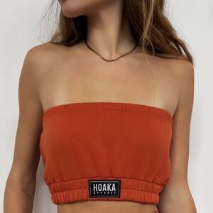 Hoaka Apparel Tube Top XL Burnt Orange Bandeau Organic Cotton